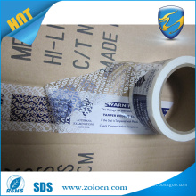 Custom printed tamper evident security tape for carton packing